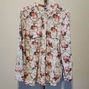 Kismet Pink and White Floral Blouse